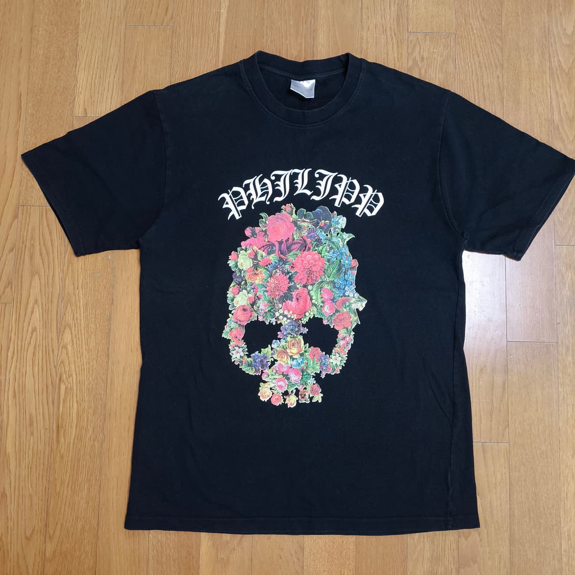 [XL] 하이드로겐(Hydrogen) 플로럴 스컬 티셔츠 상품이미지1