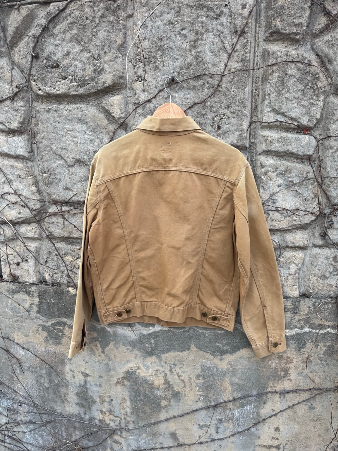 80s 칼하트 빈티지 캔버스 코튼 페이딩 트러커 자켓 42 상품이미지2