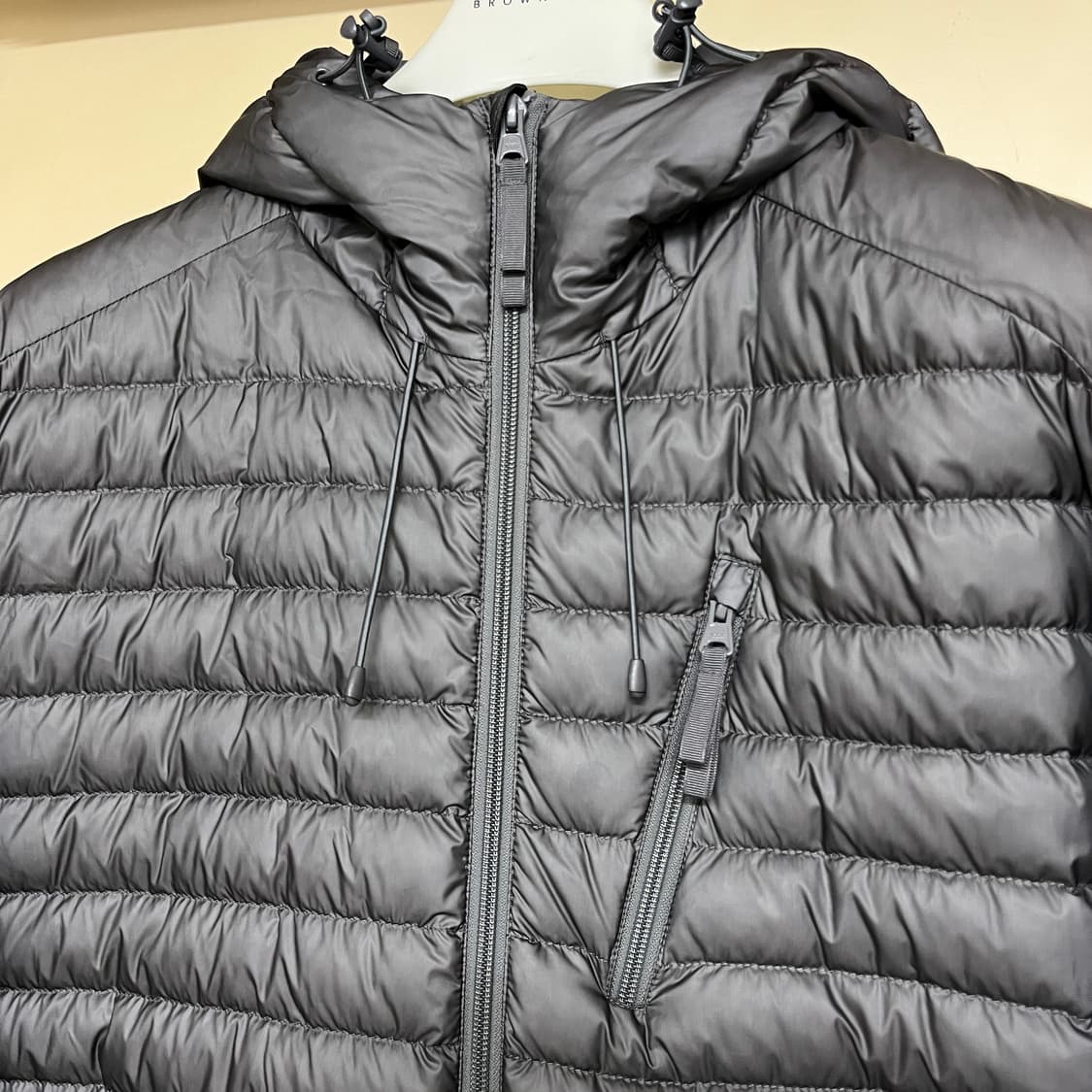 [L] HIS 해지스 25fw 경량 구스 다운 그레이 신상품 hazzys 상품이미지5