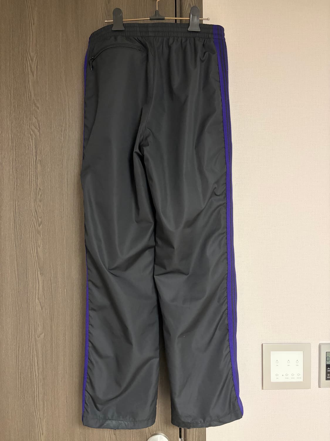 S) Needles X Beaver 별주 블랙 퍼플 트랙 팬츠 상품이미지2