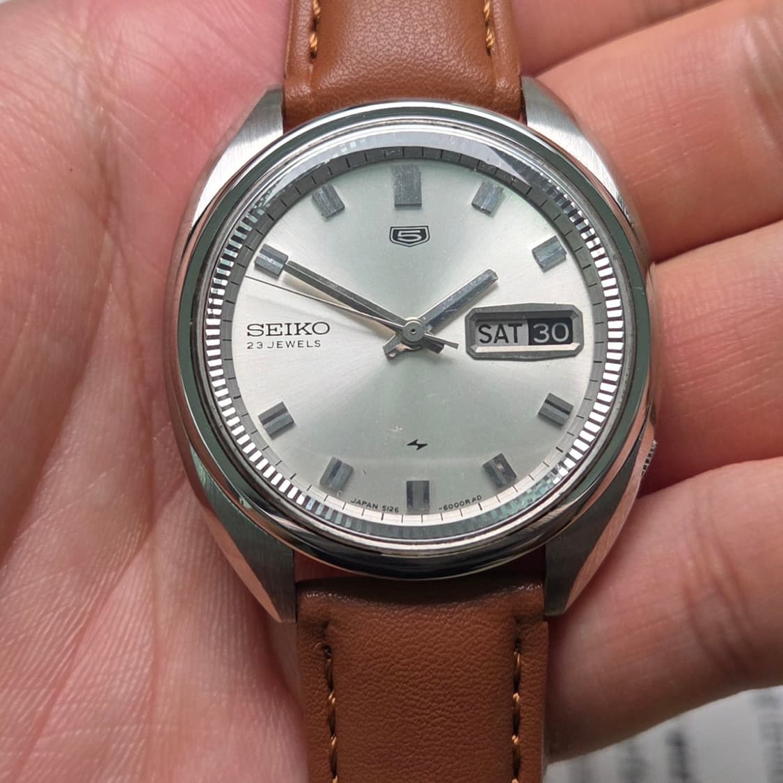 빈티지 세이코 순정 실버판 이너베젤 데이데이트 5126 오토매틱  상품이미지7