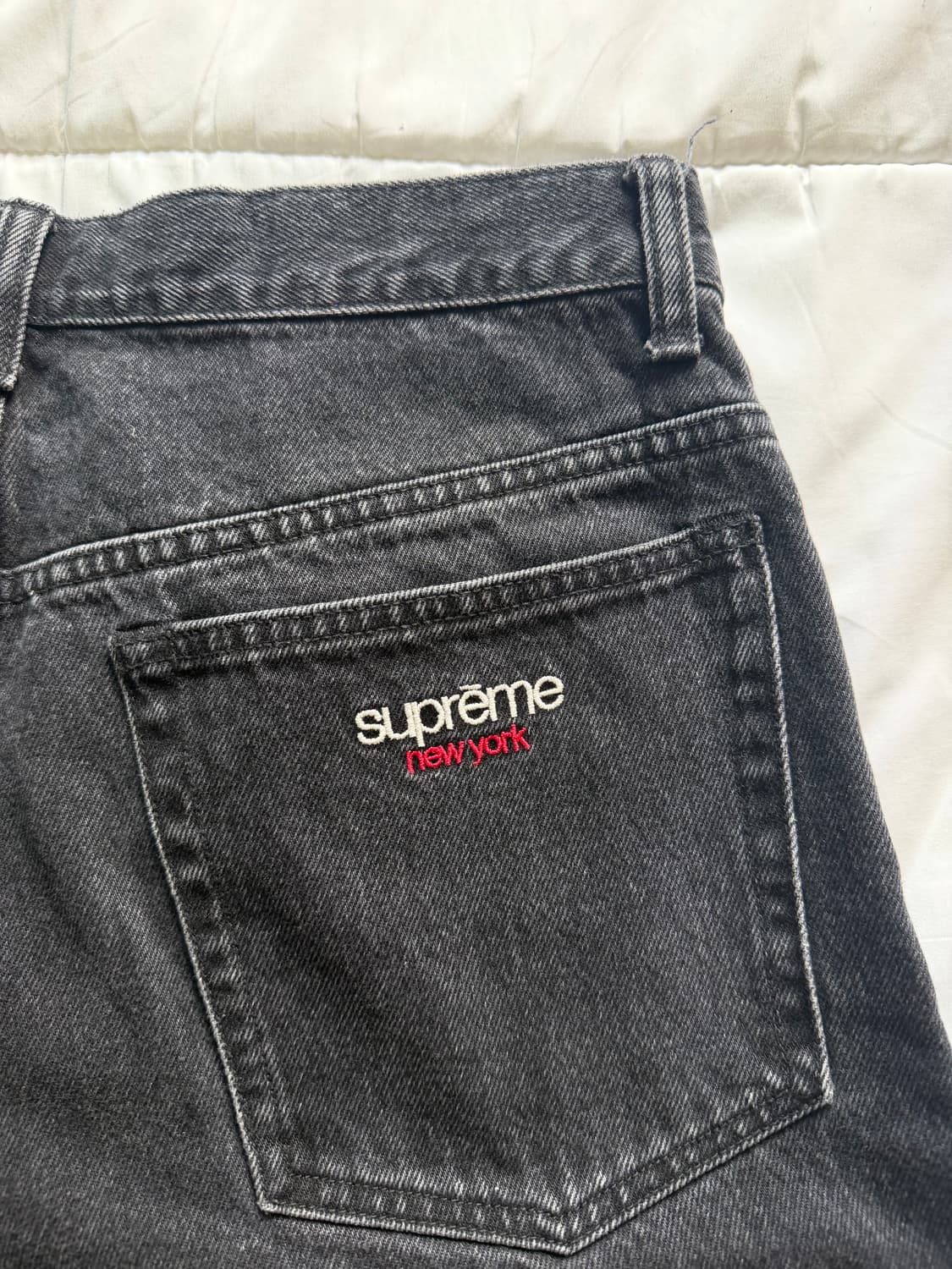 [30] 슈프림 배기진 데님 블랙 상품이미지3