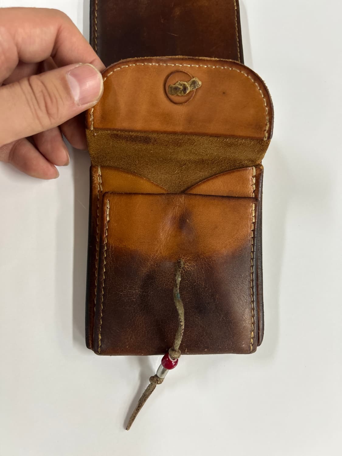 GOROS 고로스 새들레더 브라운 콘초 반지갑 상품이미지8