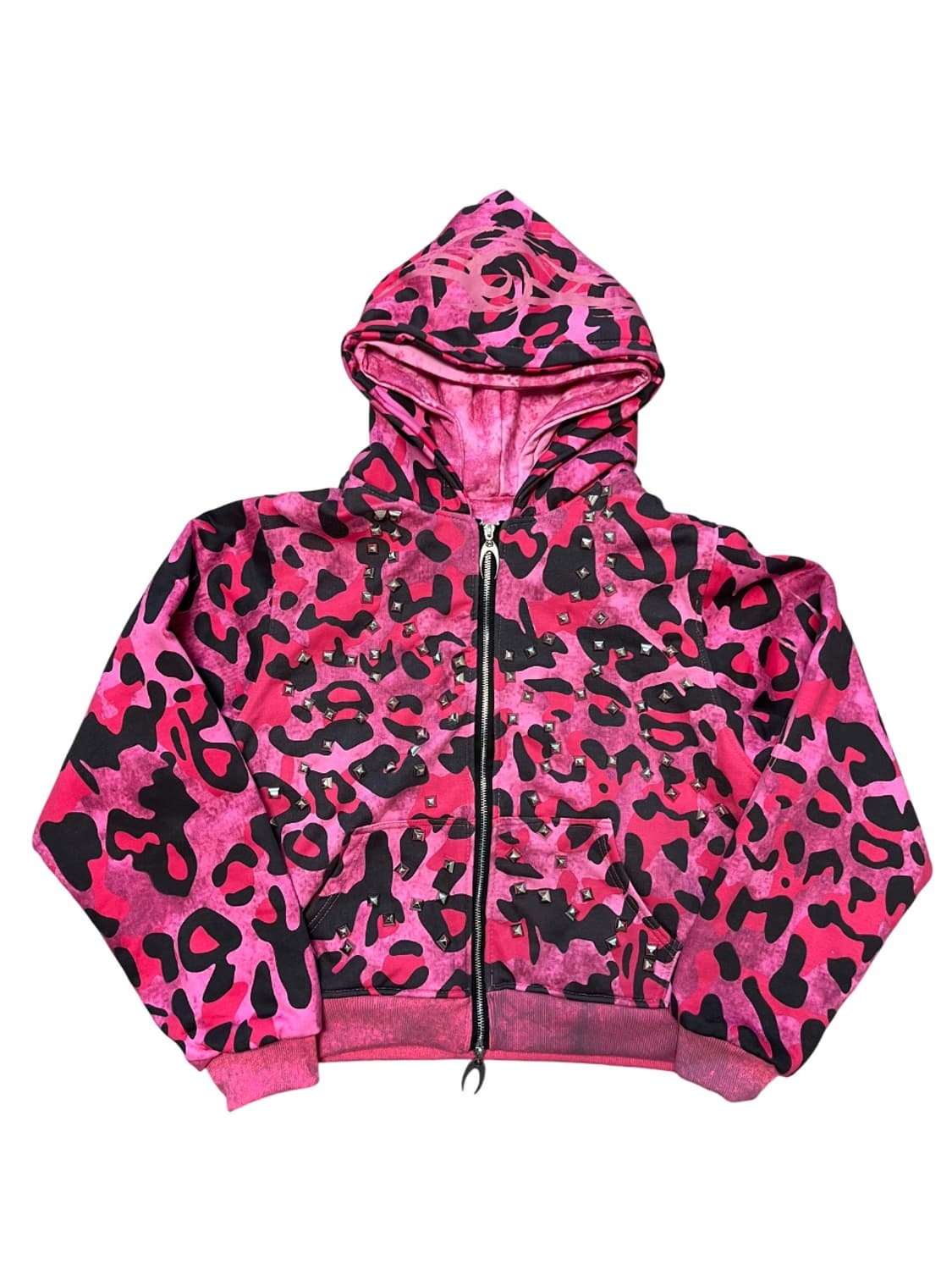 cozyworldwide 핑크 스터드 리버서블 후드집업 상품이미지1