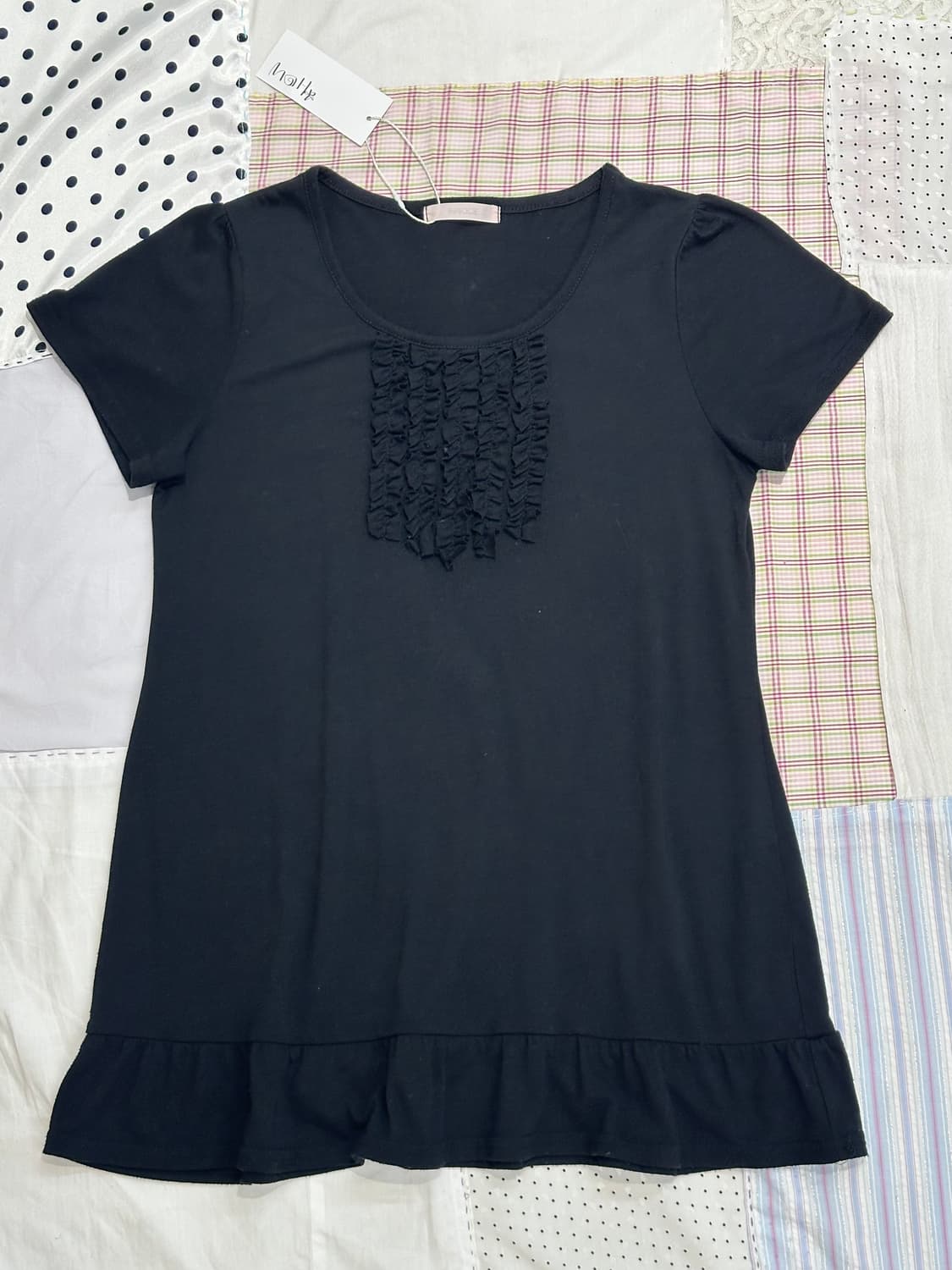 ⊹ Black Frill Top 상품이미지5