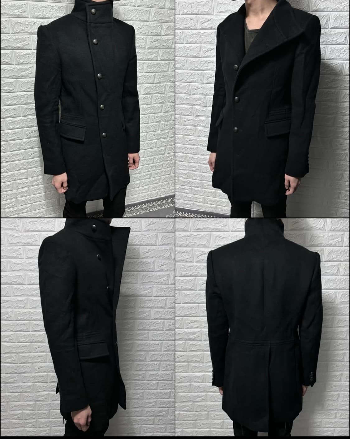 타임 옴므 하이넥 울 코트 상품이미지1