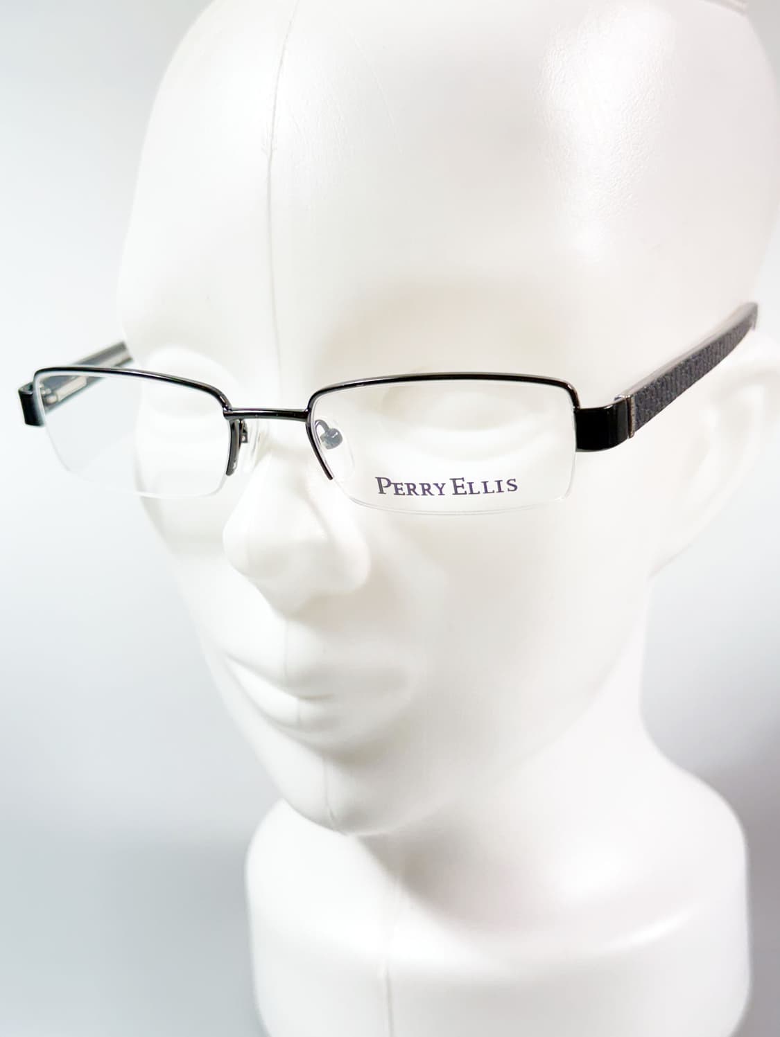 PERRY ELLIS 반무테 스퀘어 메탈 프레임 빈티지 안경 상품이미지8