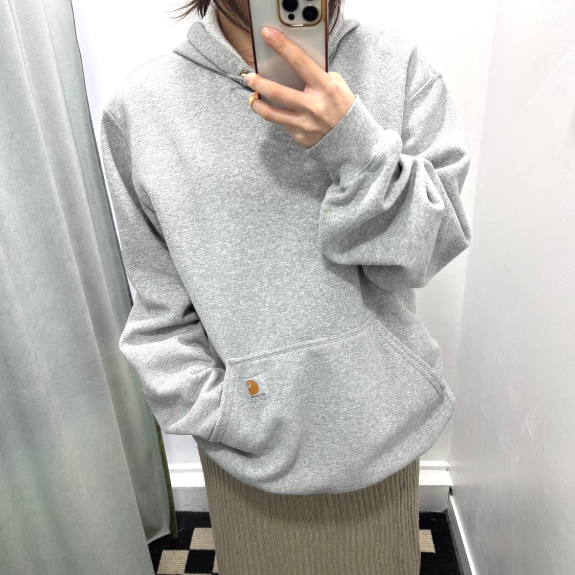 칼하트 그레이 오리지널핏 후드티 상품이미지1