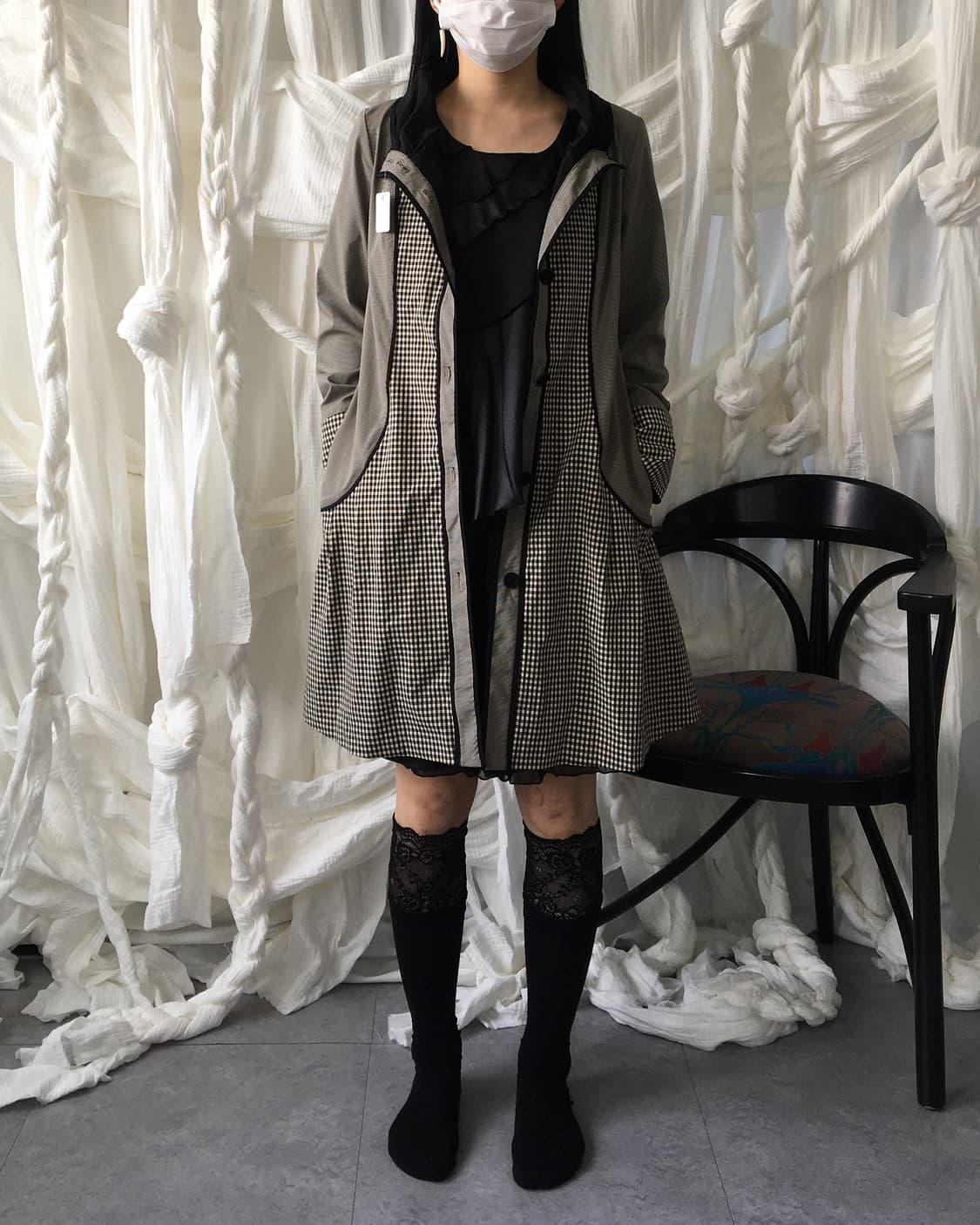 Hiroko koshino check pattern layer high  상품이미지7