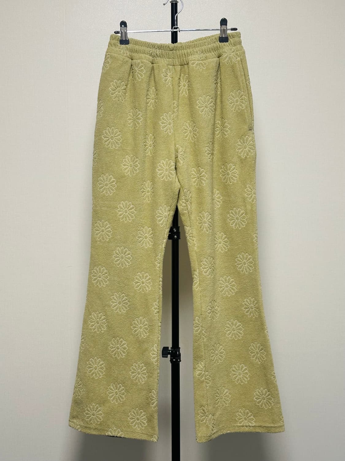 엔조블루스 테리 플라워 밴딩 팬츠 레몬 S 상품이미지1