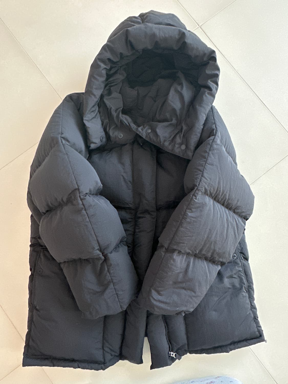 파사드패턴 구스다운 라메주패딩 블랙 S사이즈 상품이미지1