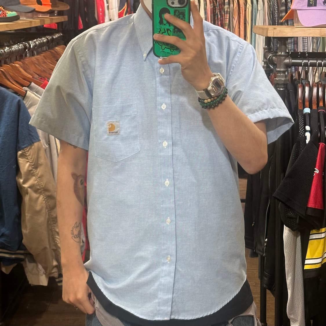 [HI] 칼하트 반팔 데님셔츠 상품이미지1