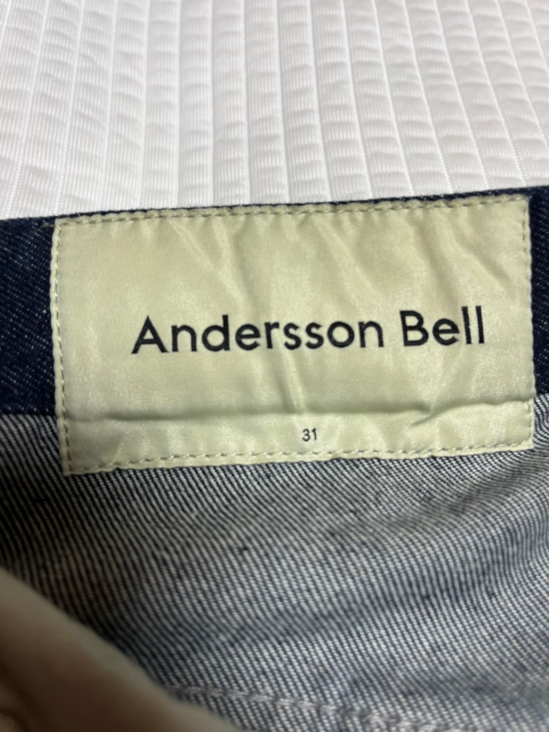 [31] 앤더슨벨 지퍼 와이드 레그 진 상품이미지3