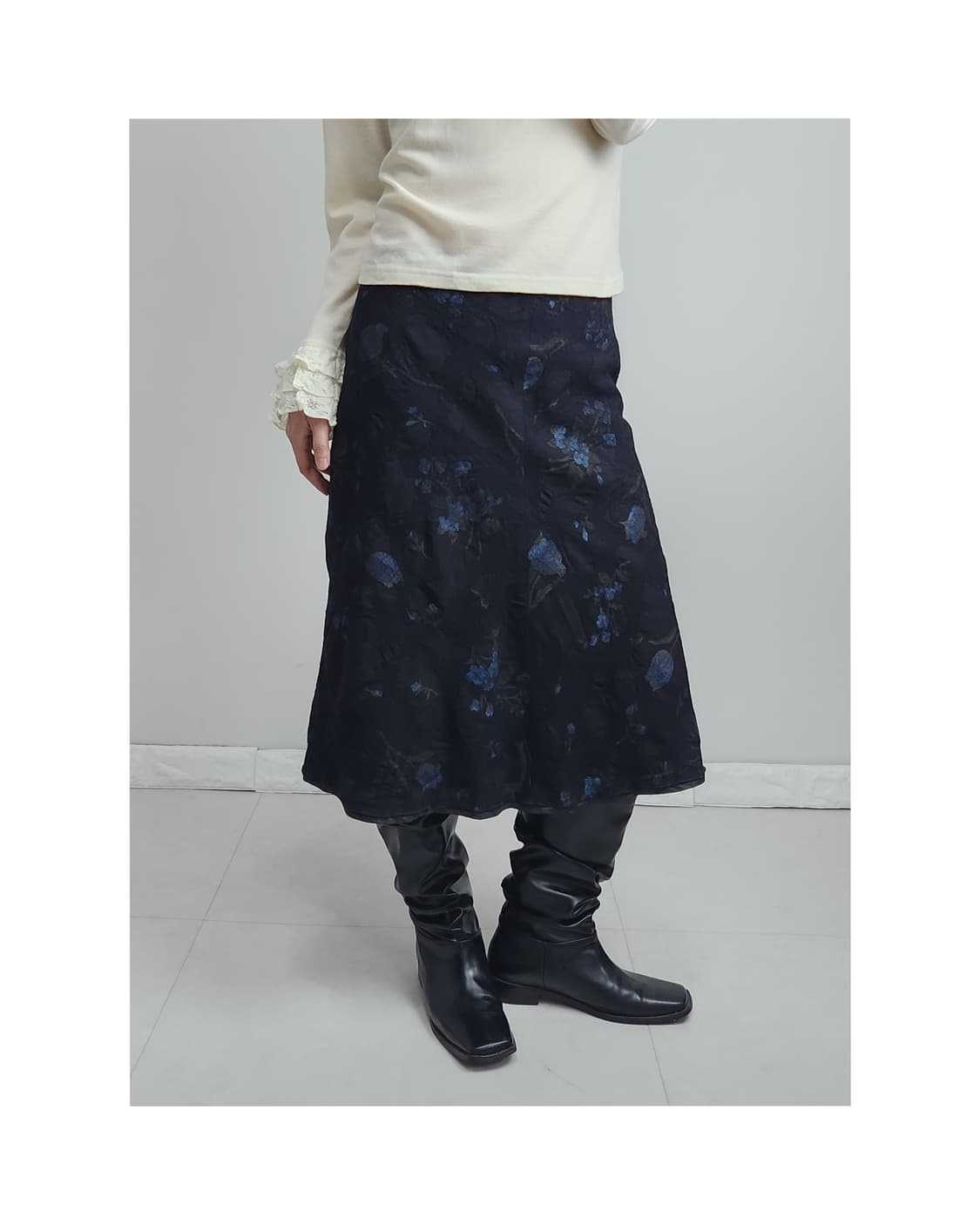 플로럴 울 스커트 상품이미지1