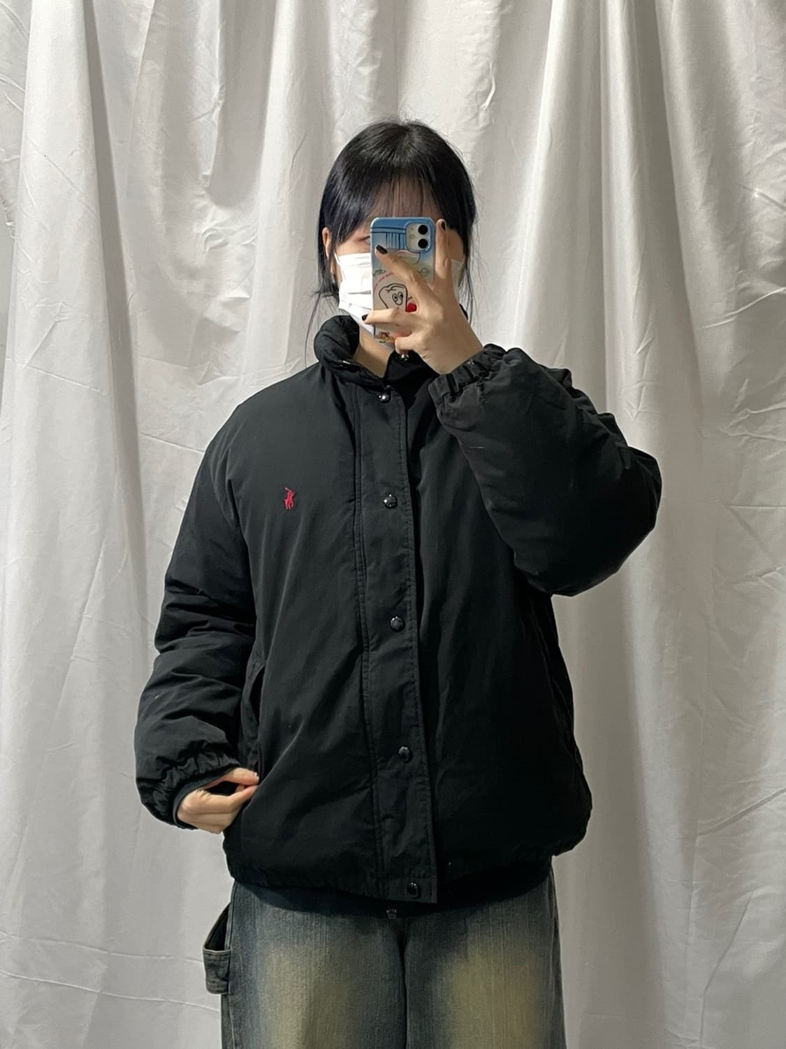 폴로 블랙 패딩 XL 상품이미지2