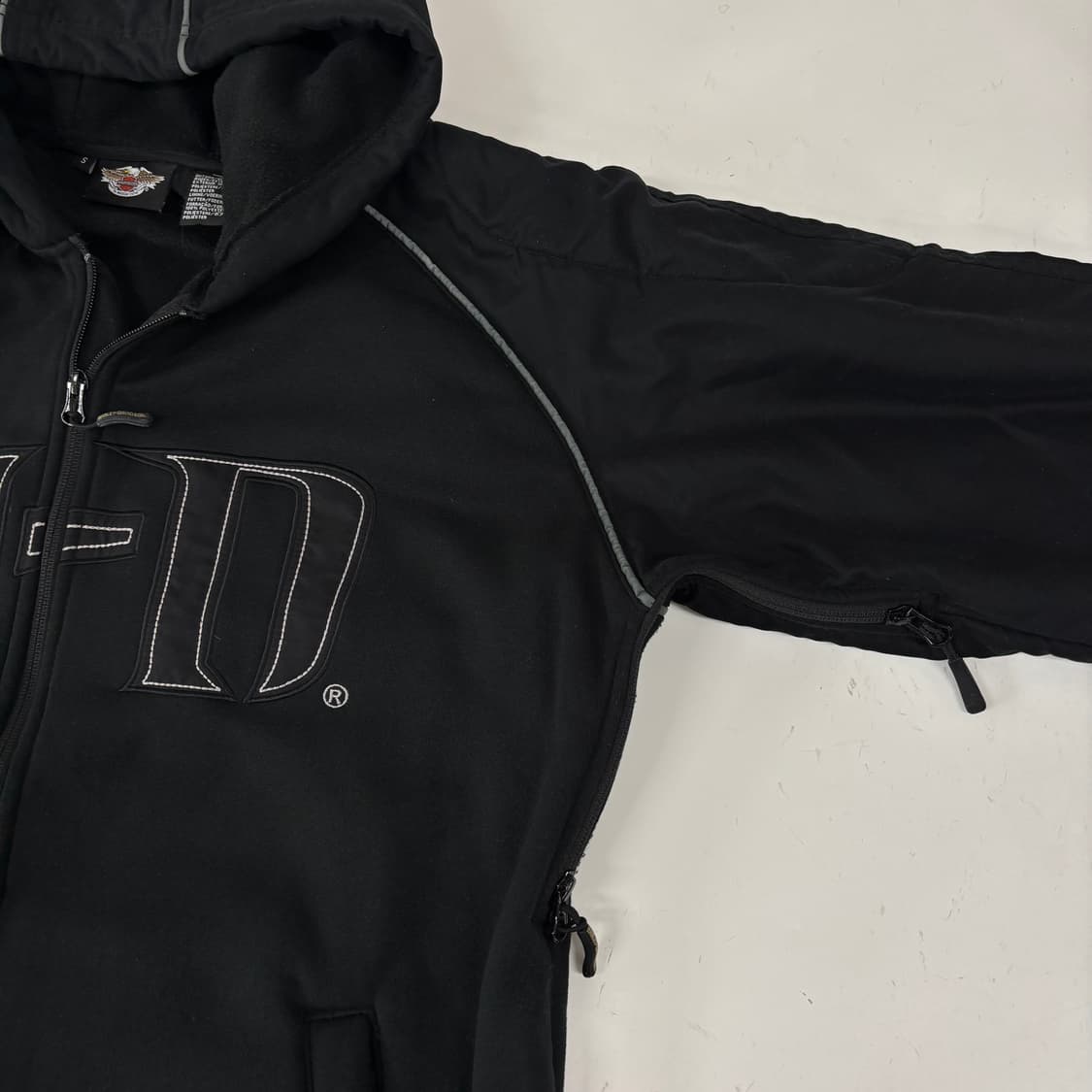 할리데이비슨 HD 로고 누빔 후드집업 상품이미지4