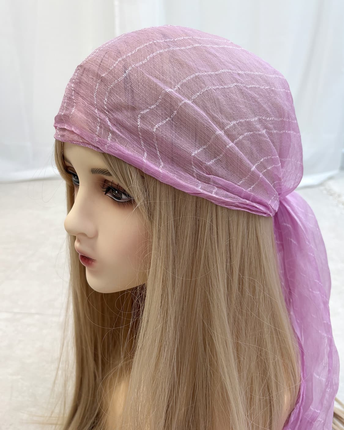 airy candy pink sheer scarf 상품이미지1