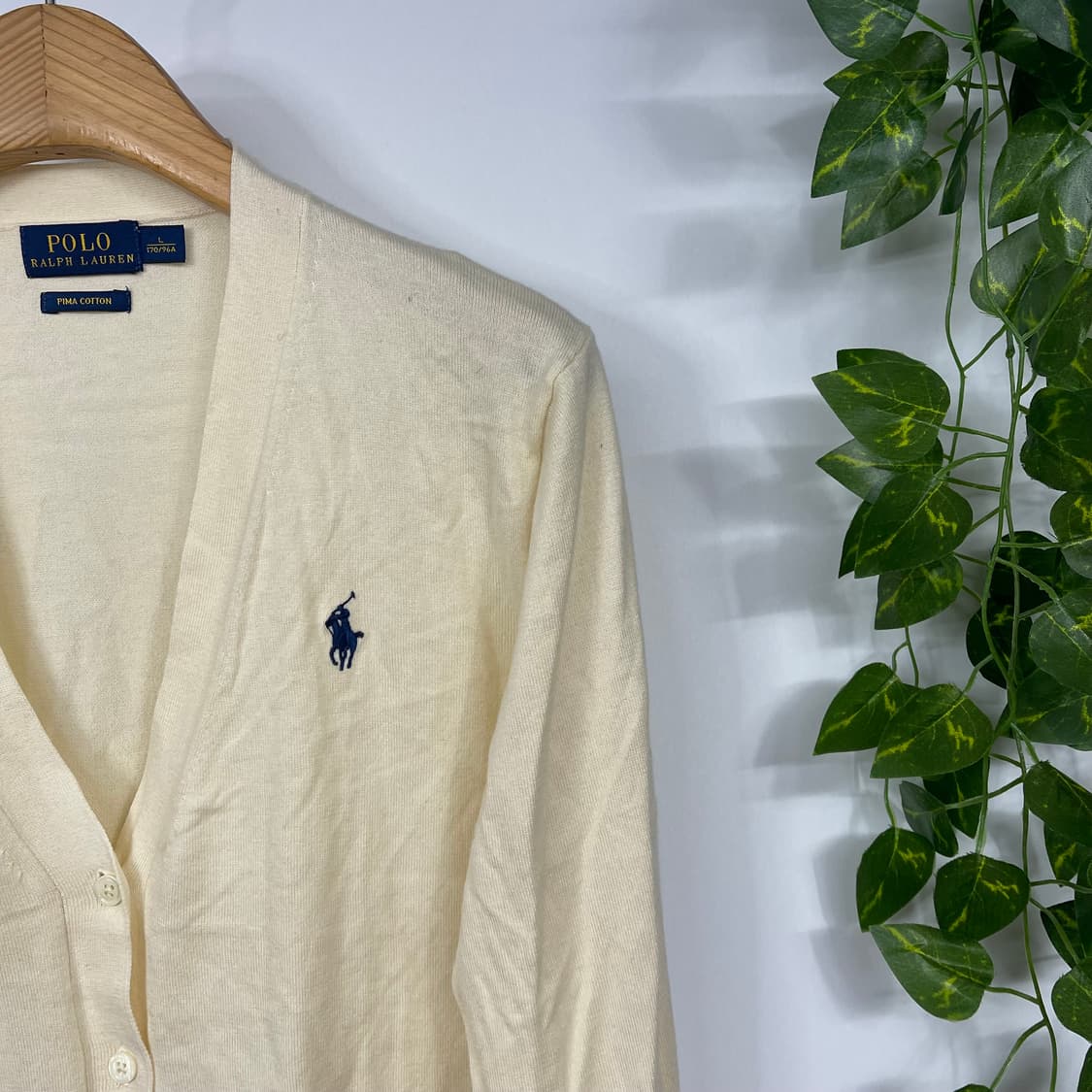 [폴로] 랄프로렌 아이보리 피마코튼 가디건 (L) 상품이미지2