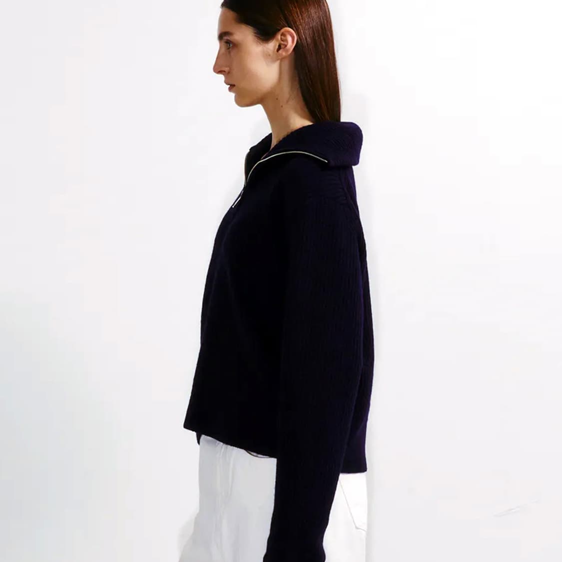 노티아(NOTIA) 캐시미어 하프집업 니트 프리사이즈 새상품 상품이미지3