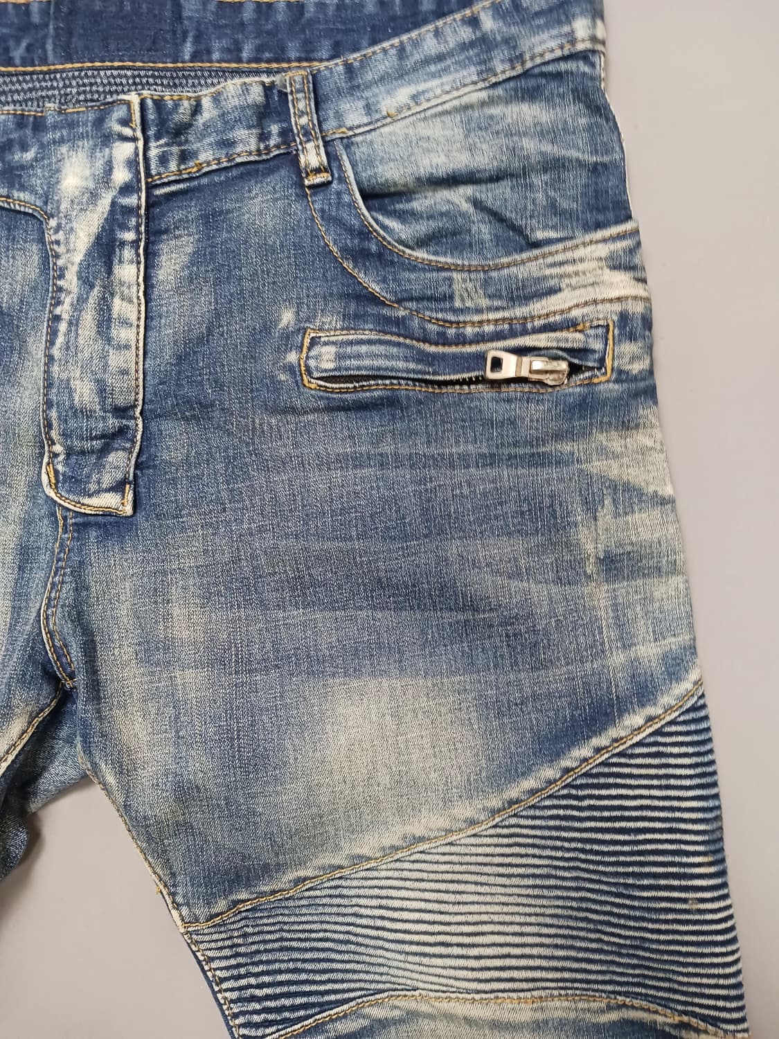 [36] 발망 진청워싱 바이커진 청바지 상품이미지4