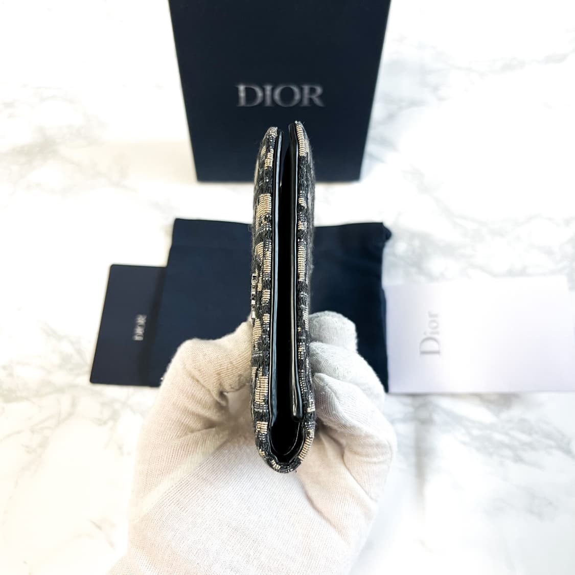 디올 오블리크 자카드 반지갑 상품이미지7