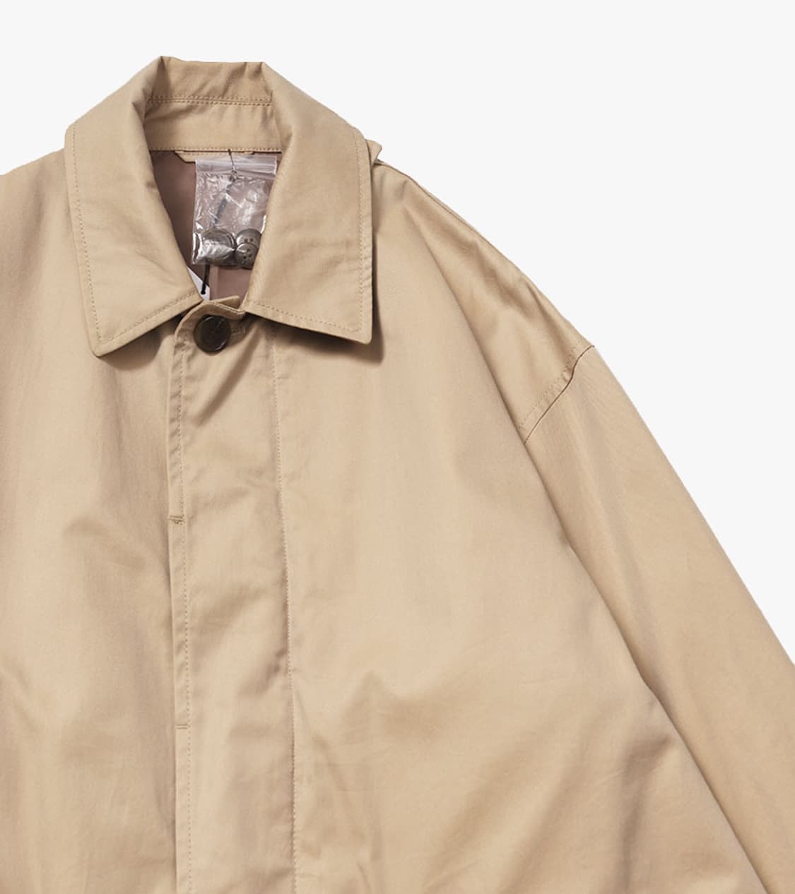 BEAMS - CHAMBRAY BAL COLLAR COAT 상품이미지6