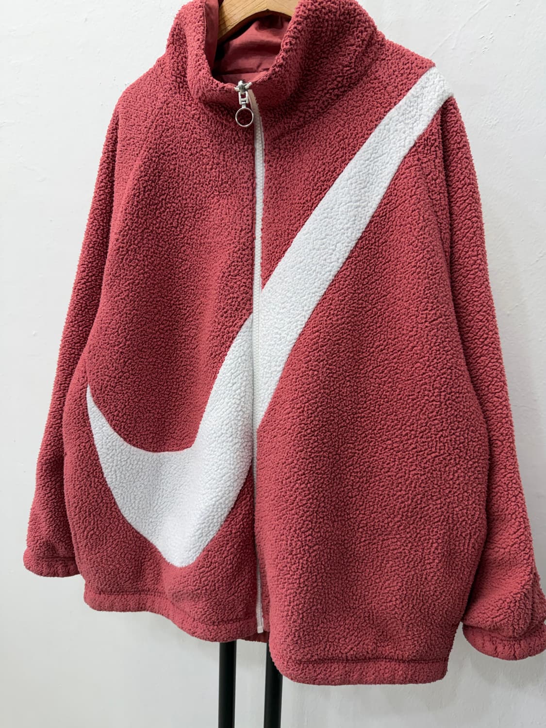 정품) 나이키 여성 쉐르파 리버시블 플리스 자켓 M 상품이미지3