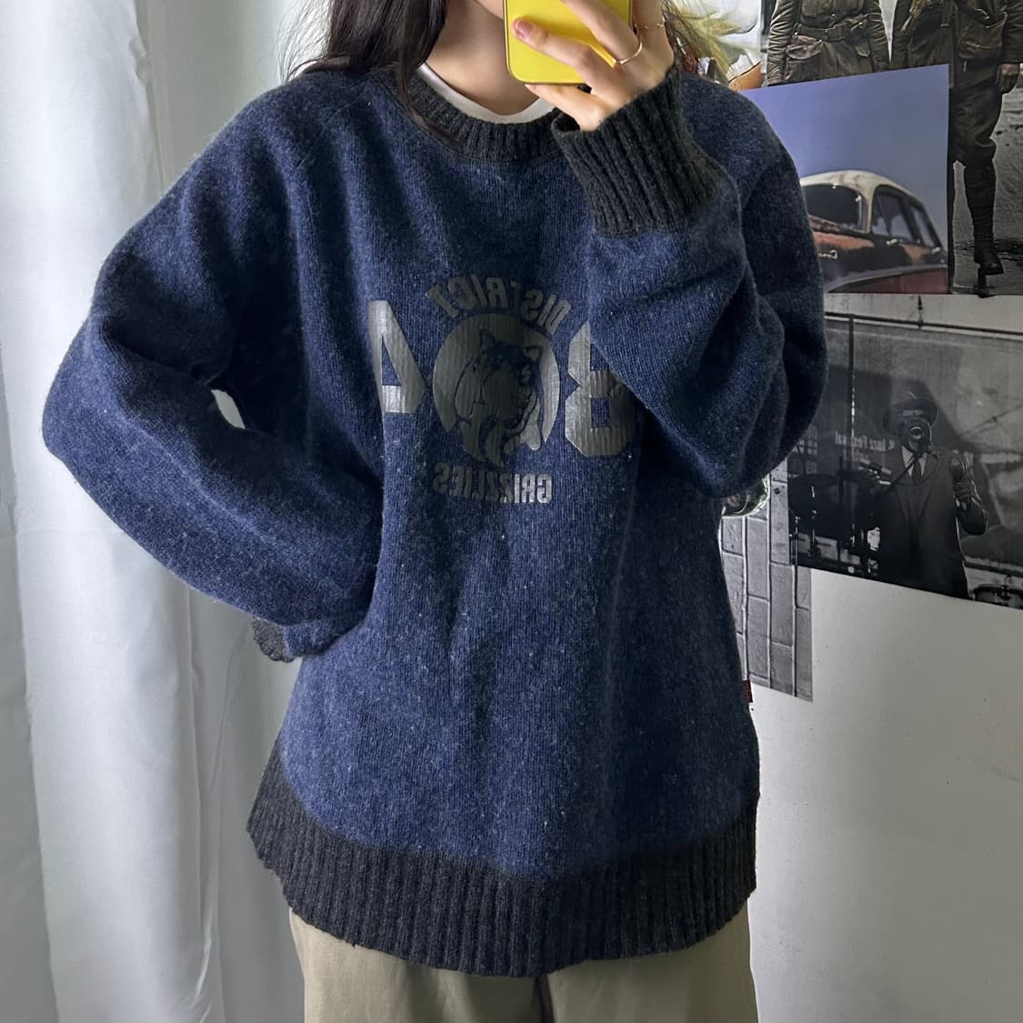 리바이스 올드 빈티지 디스트릭트 네이비 니트 M 상품이미지3