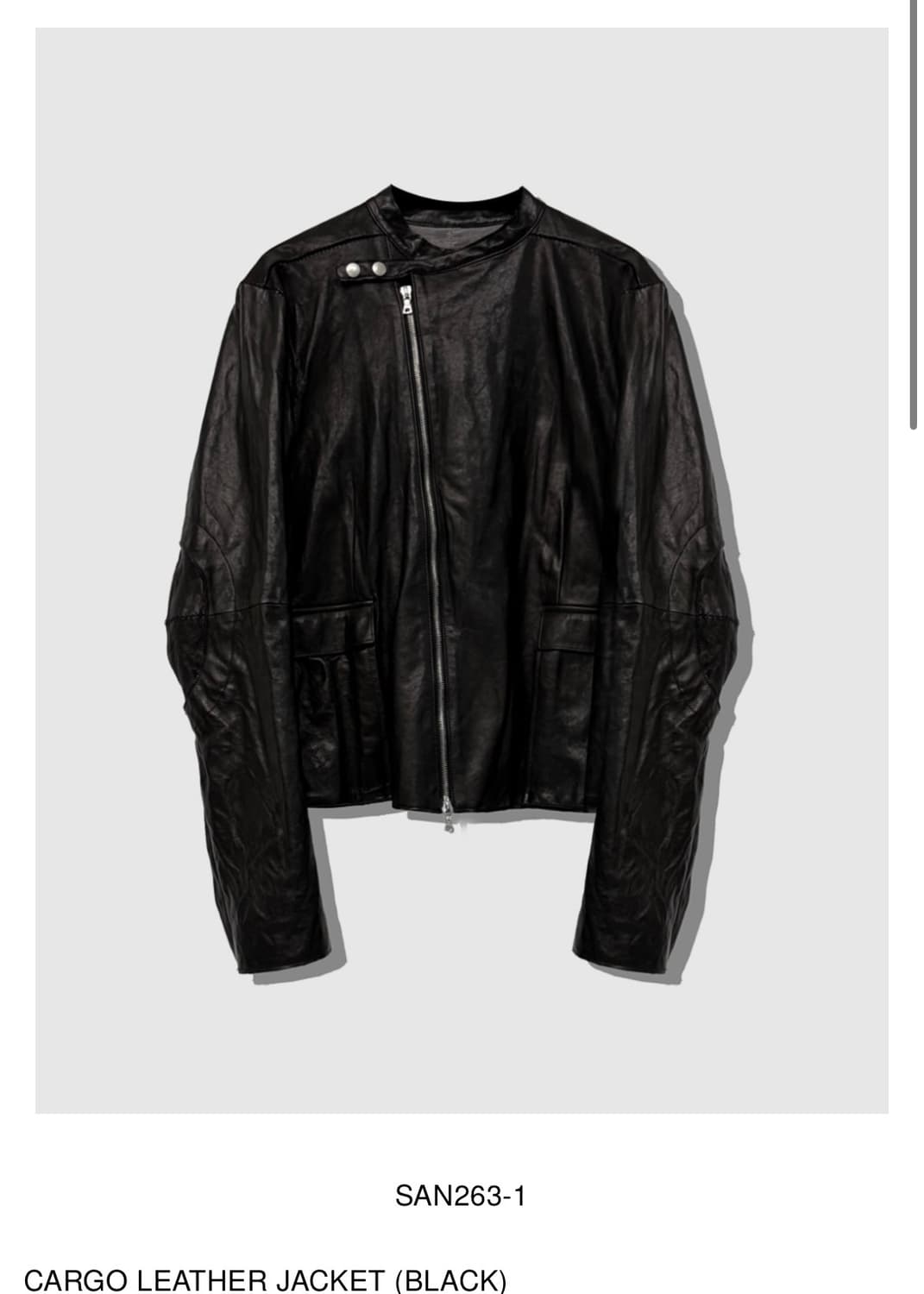 구매 48,50) san263-1 카고 레더 자켓 상품이미지1