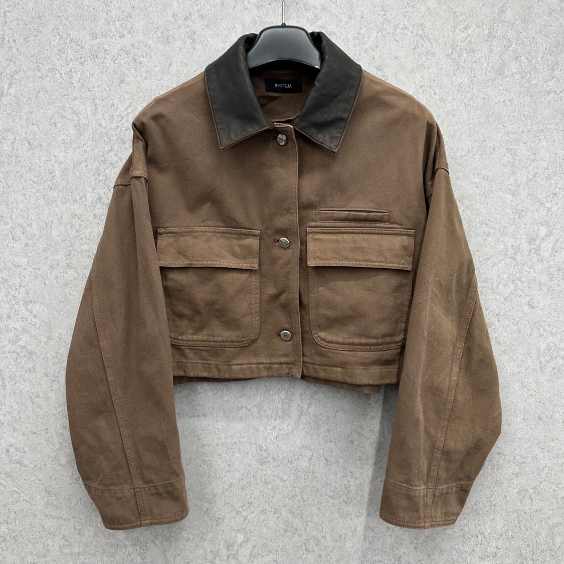 FREE 한섬 시스템 여자 오버핏 크롭 자켓 상품이미지1