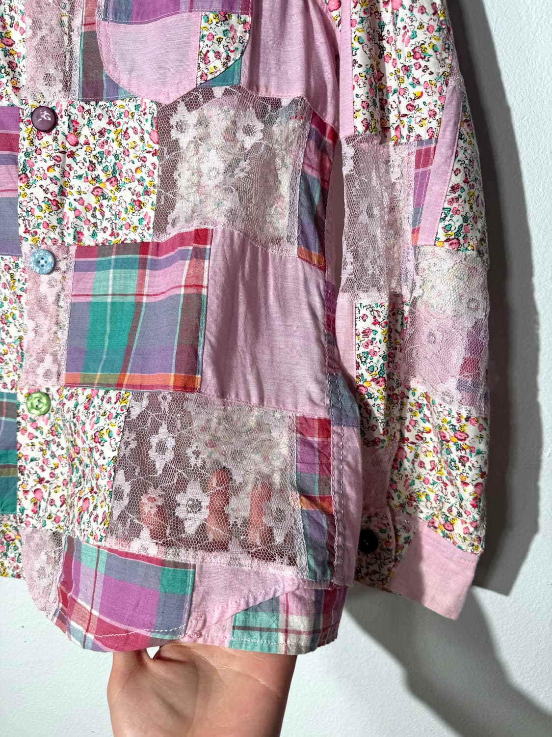 jipijapa 레이스 패치워크 셔츠 상품이미지4