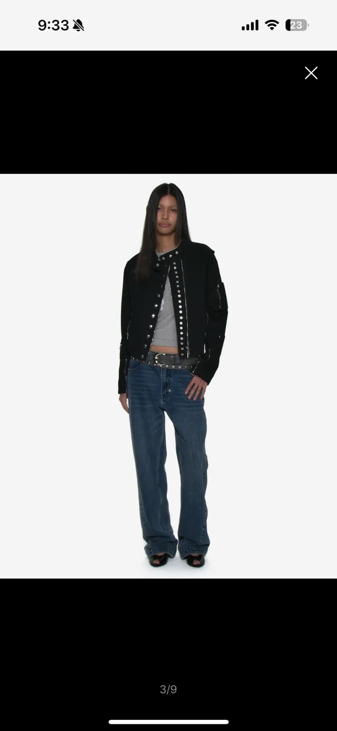 파르티멘토 우먼 라이트 코튼 바이커 자켓 블랙 M 상품이미지3