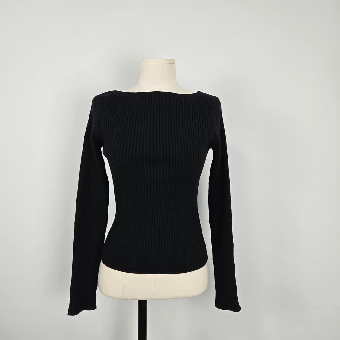 0183. 에고이스트  24SS 골지 니트 긴팔 티셔츠 55 상품이미지1