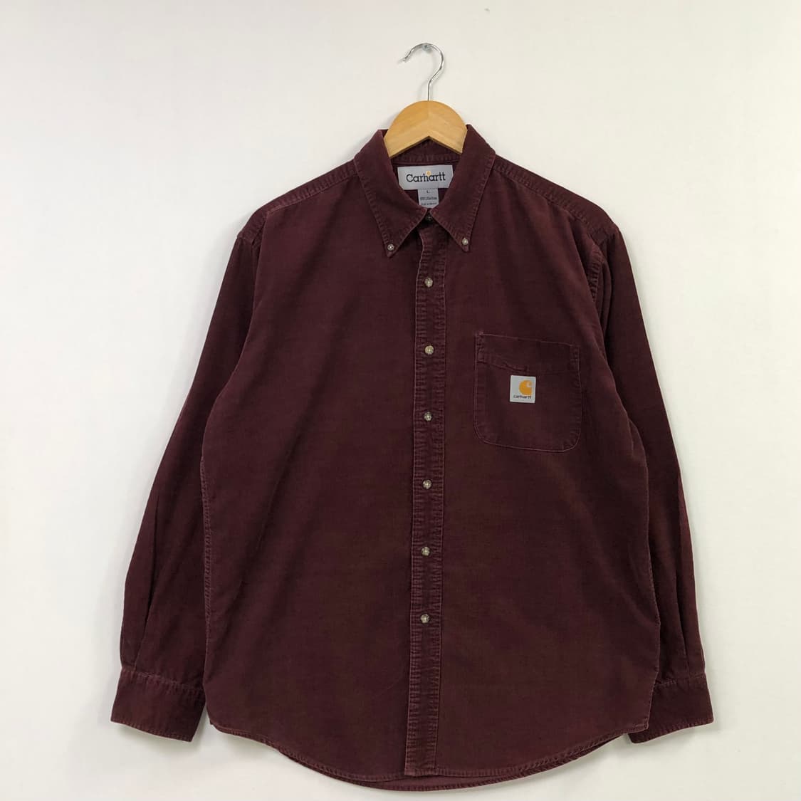 105 칼하트 버건디 코듀로이 셔츠 상품이미지2