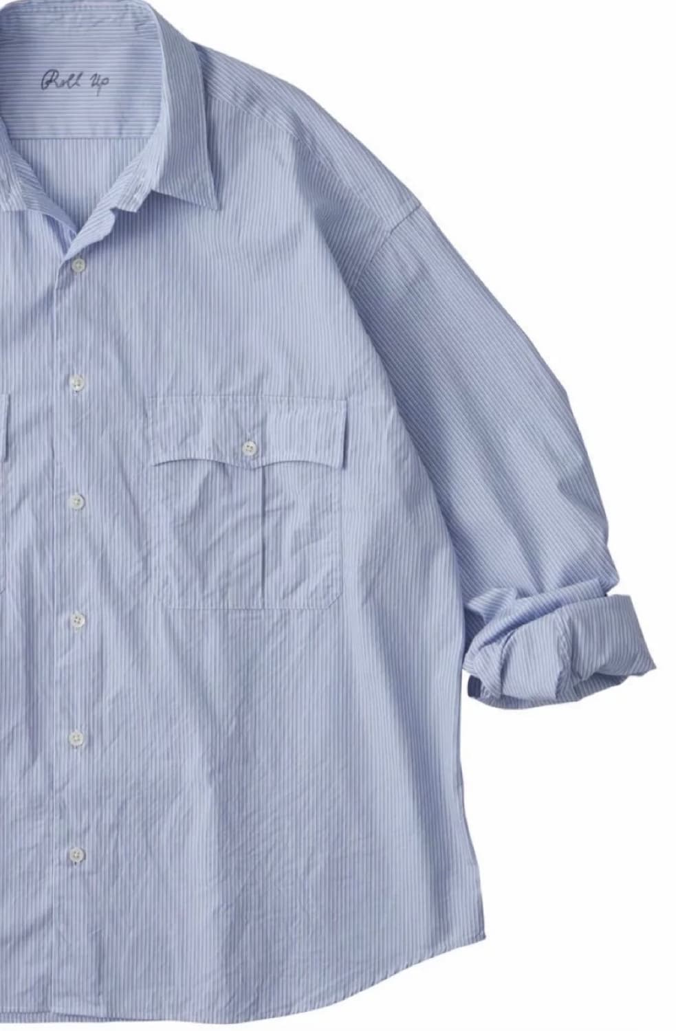 포터클래식 ROLL UP STRIPE SHIRT (Blue) (M) 상품이미지2