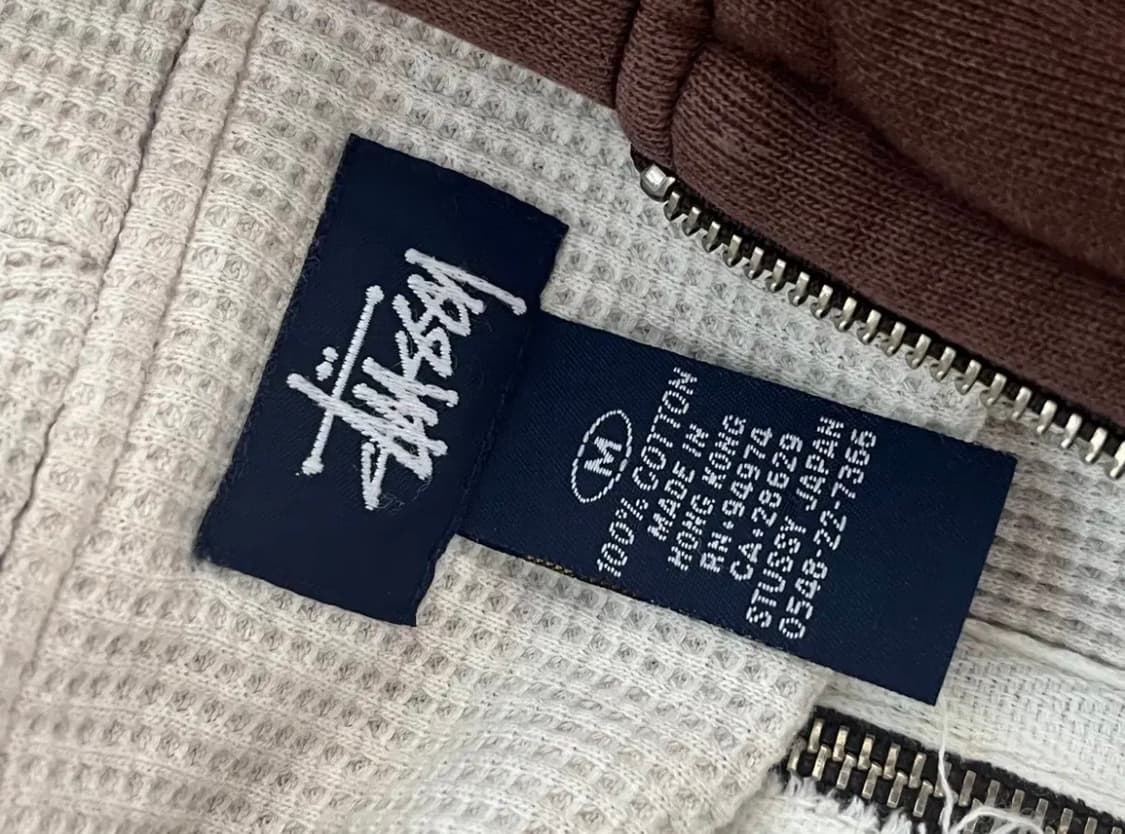 Stussy japan 스투시 재팬 와플 후드집업 M 상품이미지3