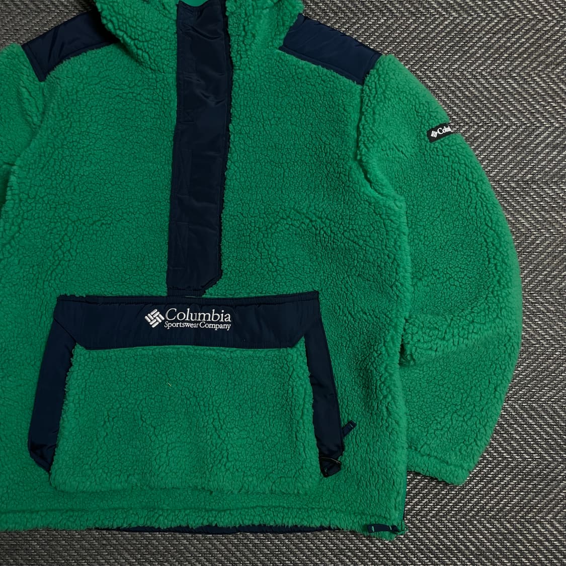 컬럼비아 박시핏 쉐르파 플리스 아노락 그린y 5347 상품이미지3