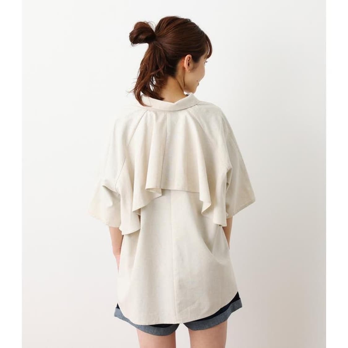 로데오크라운즈 와이드 보울 린넨혼방 백프릴 셔츠 상품이미지4