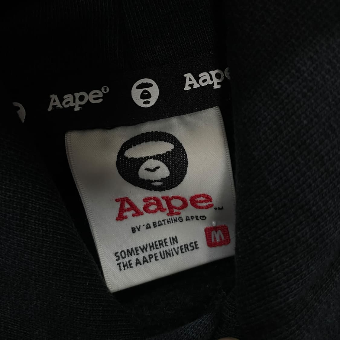 에이프 Aape 스페이스맨 사루 후드티 블랙 상품이미지6