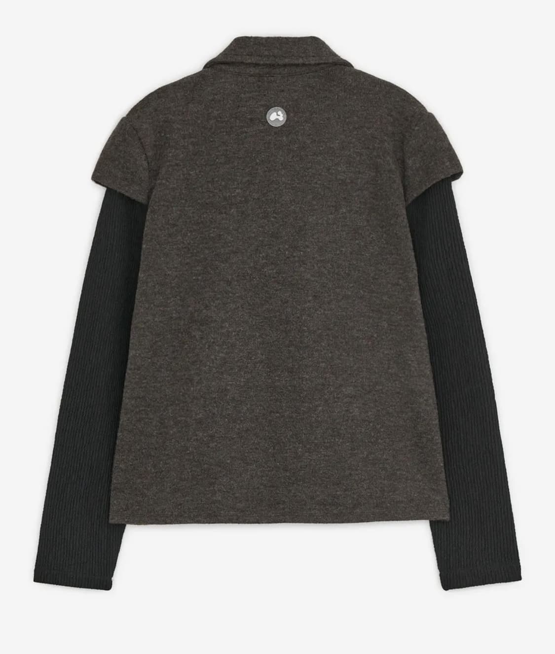 허그유어스킨 라운드 카라 니트 자켓 (브라운) 상품이미지2