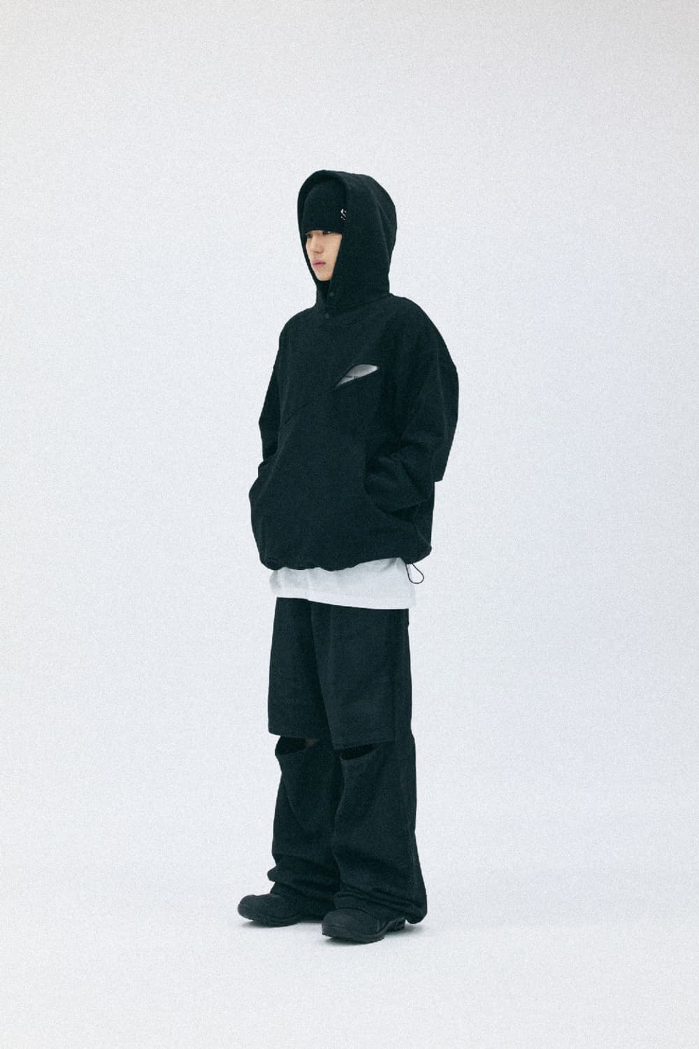 스키즘인듀싱 CONCEAL 후드 블랙 L 상품이미지2