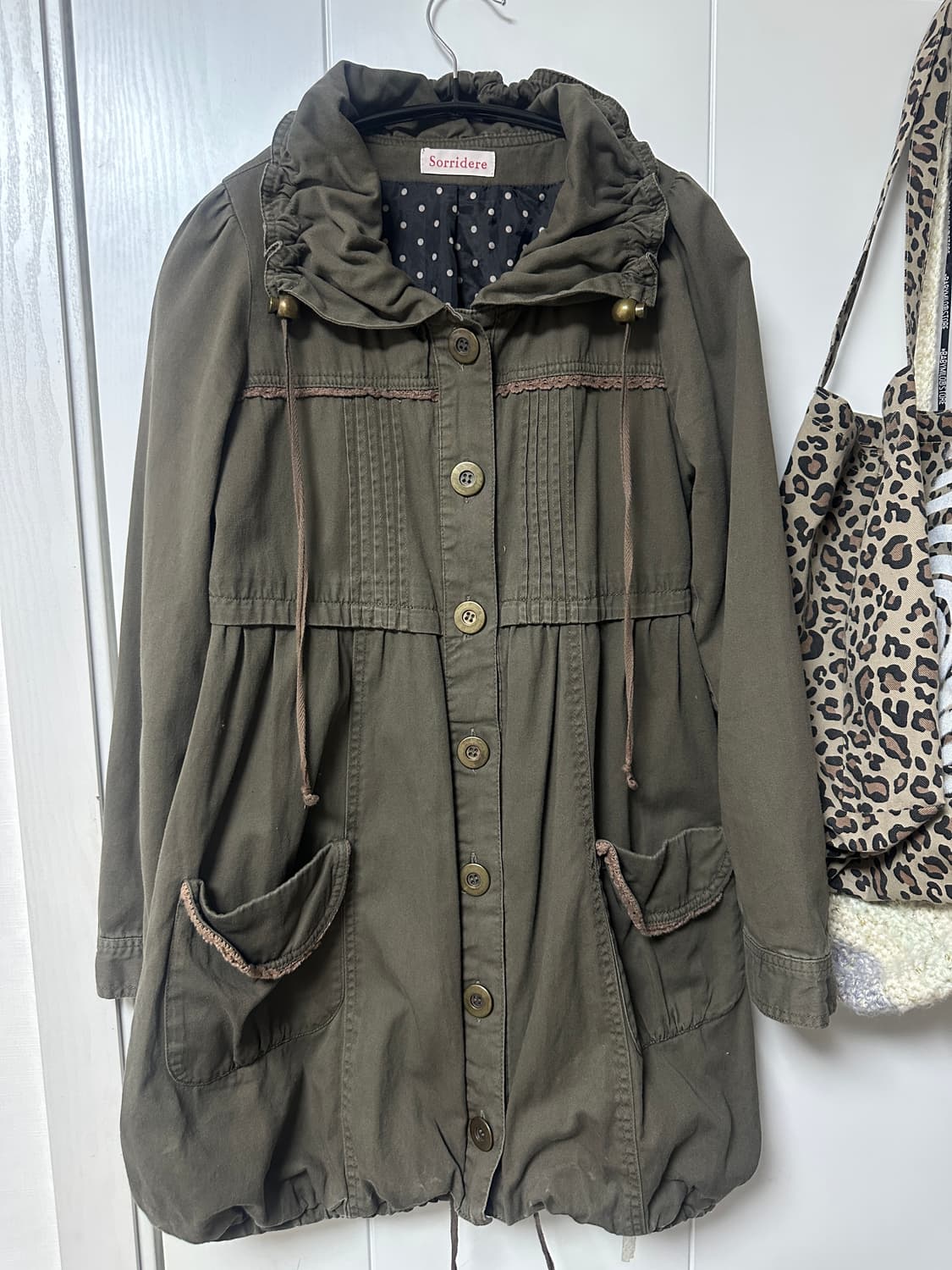 Sorridere 카키색 빈티지 모리 야상 점퍼 상품이미지1