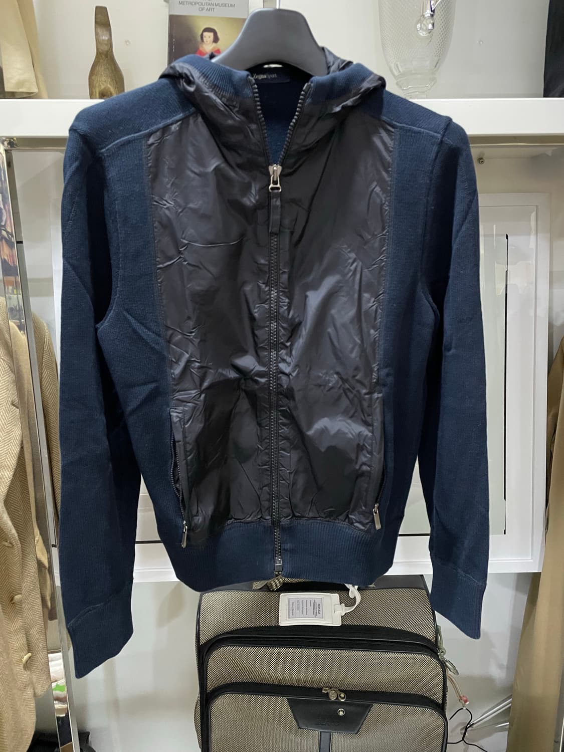 제냐스포츠/청녹네이비 투톤후드티(S) 상품이미지1