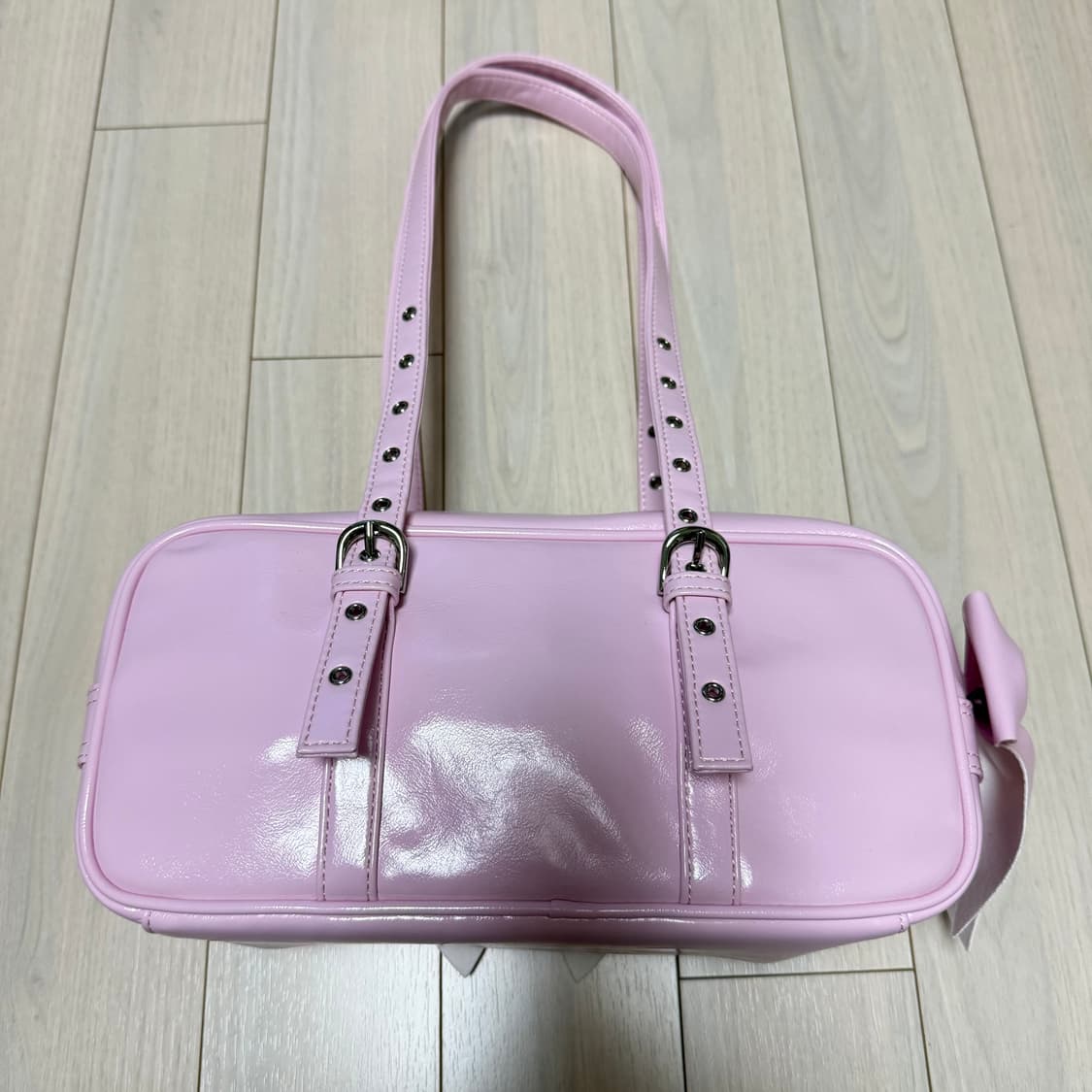 아이당 클럽 스쿨백 리본 미니백 핑크 상품이미지5
