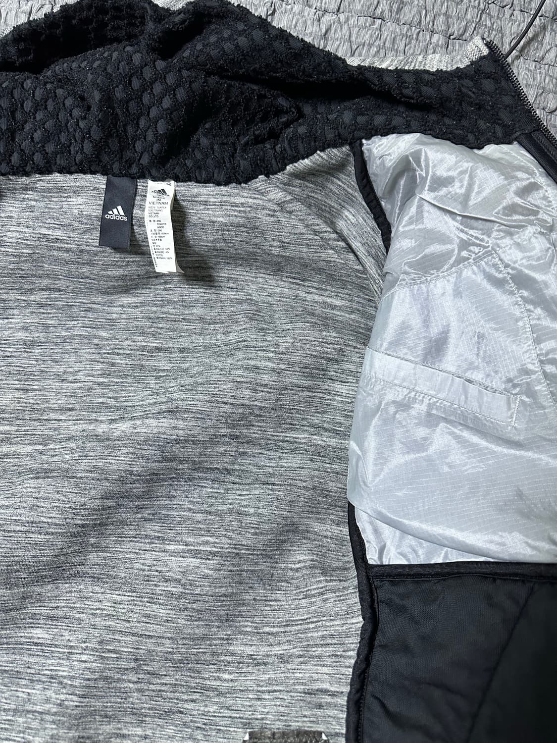 아디다스 여성 회색 후드집업 상품이미지5