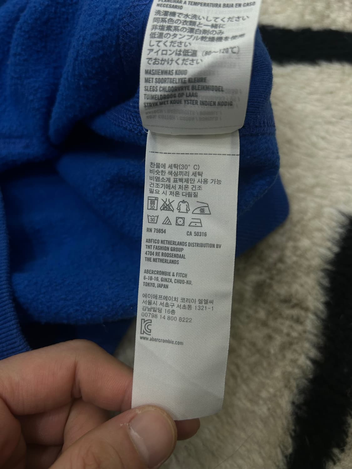 [M]아베크롬비 후드집업/블루/기모 상품이미지6