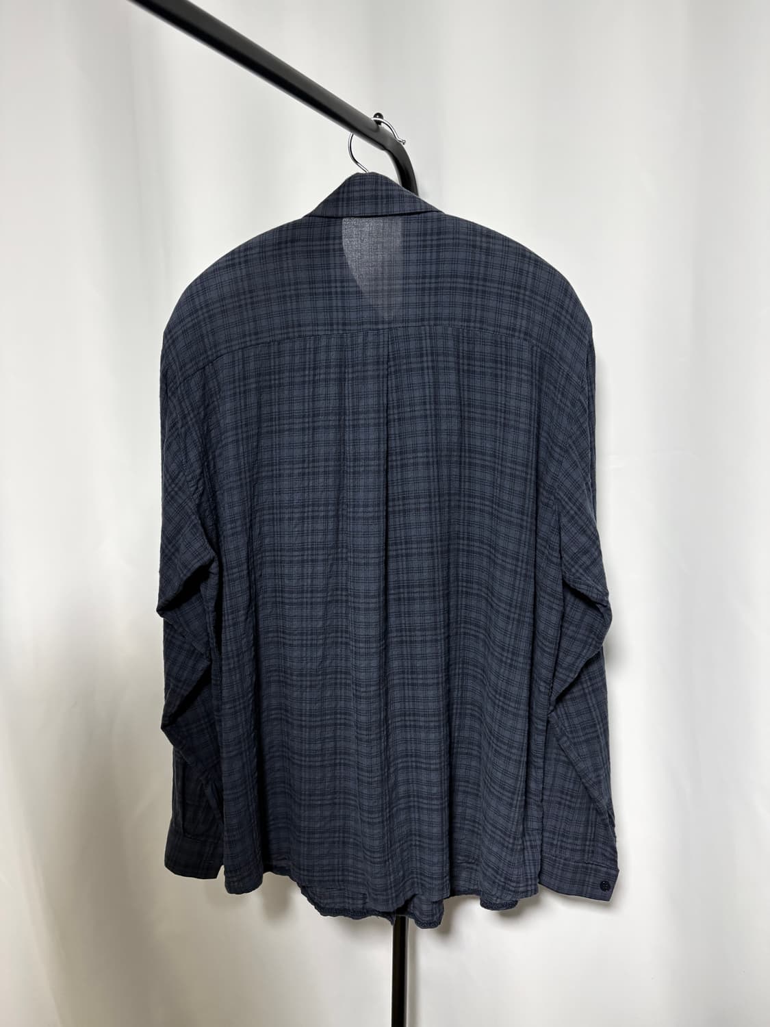 navy checkered shirt 상품이미지2