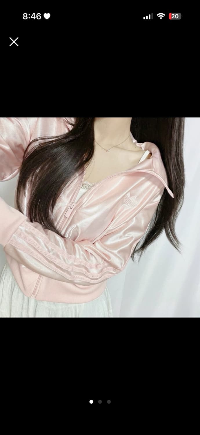 아디다스 파이어버드 피티드 새틴 트랙탑 샌디핑크 s 상품이미지1