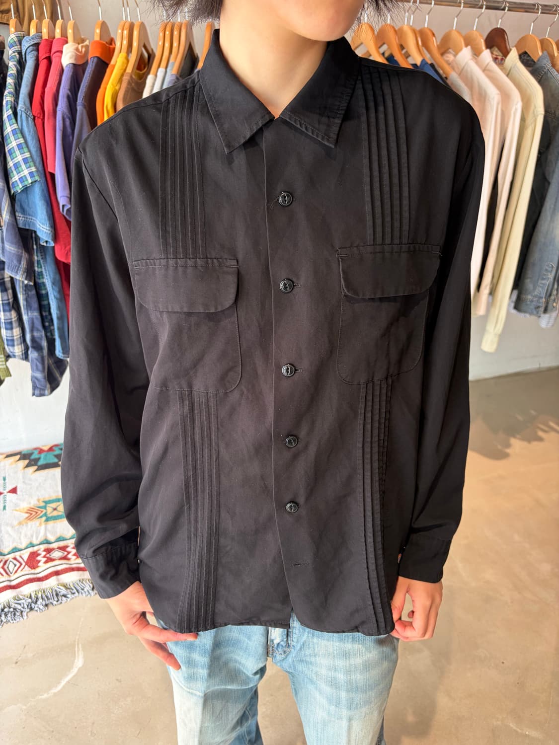 Dickies 핀턱 쿠바 셔츠 S 상품이미지2