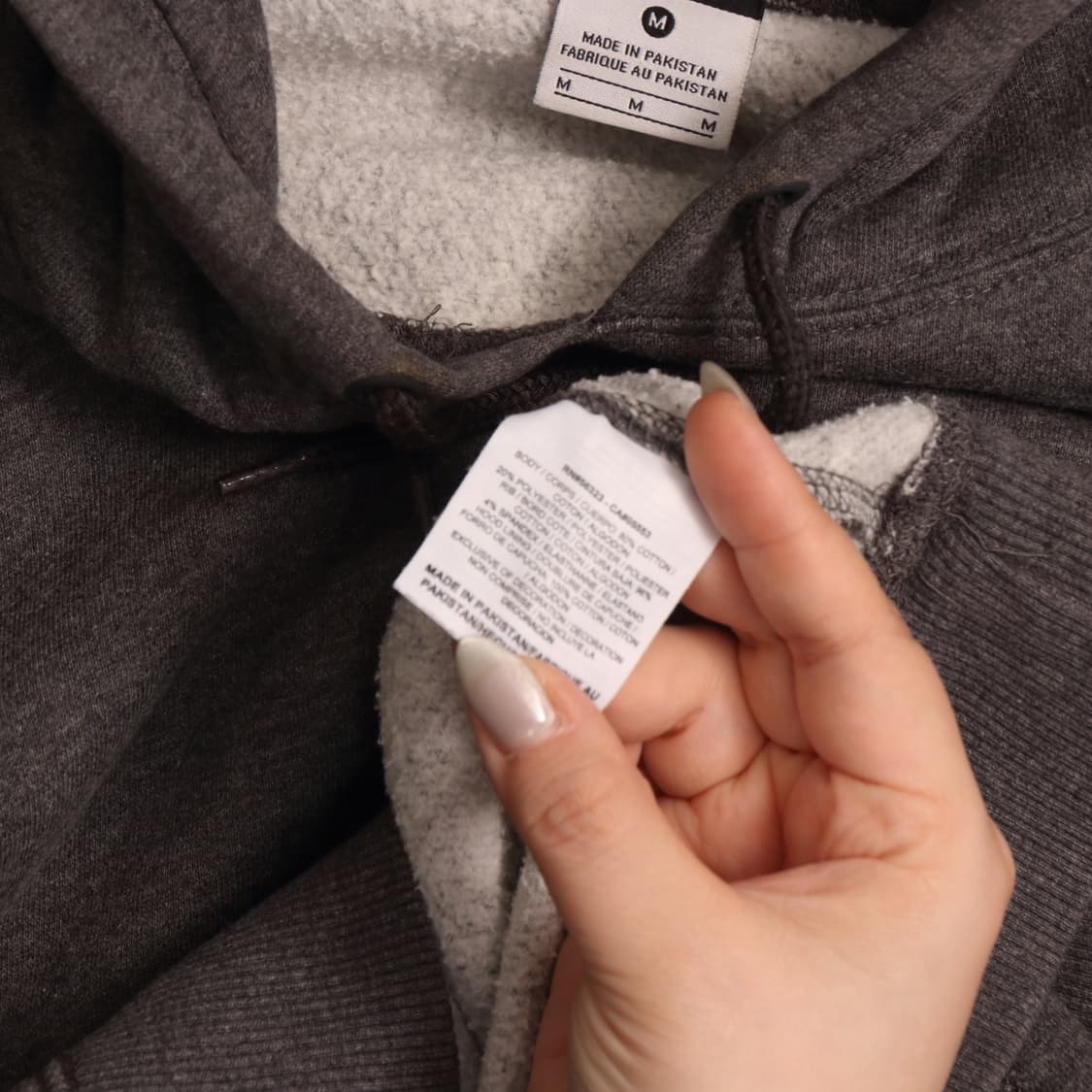 나이키 차콜 스우시 후드티 A1704 상품이미지4